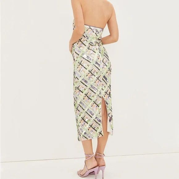 Veronica Beard Cherie Sequin Halter Bodycon Dress - Picture 4 of 13